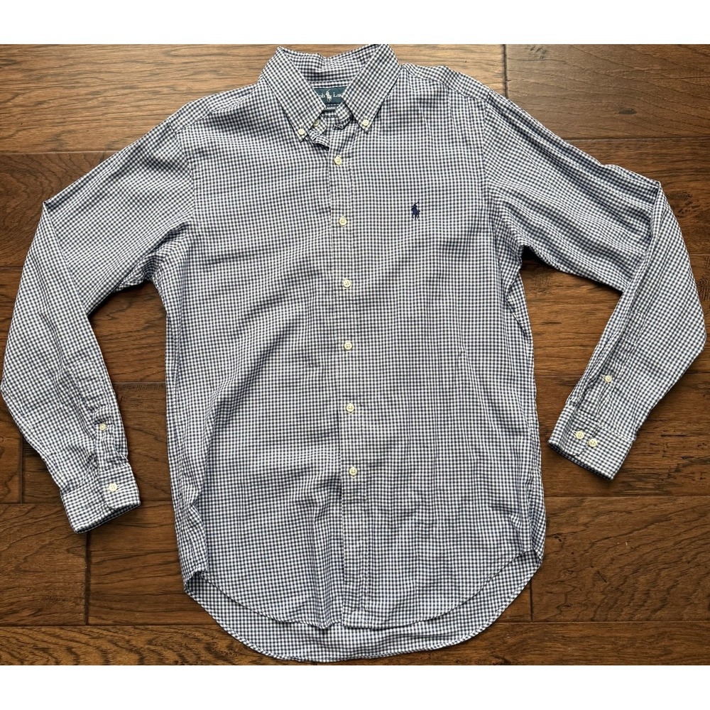 Ralph Lauren Gingham‎ Cotton Button Down Classic Fit Casual Shirt 15.5 34/35